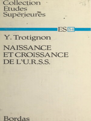 cover image of Naissance et croissance de l'U.R.S.S.